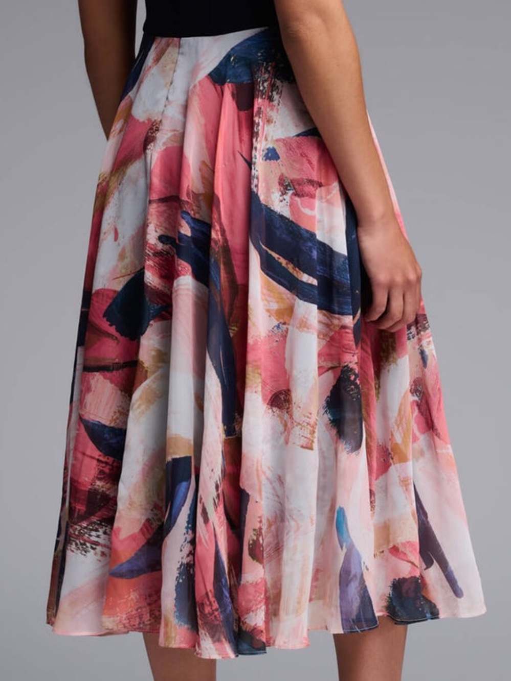 Joseph Ribkoff Abstract Print Midi Skirt in Multi-Color - Picture 4 of 7